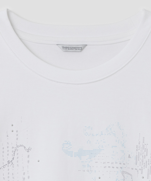 TYPESERVICE（タイプサービス）の「ピクセルフェード ホットフィックス トップ [ホワイト]（Tシャツ/カットソー・レディース・その他・FREE）」の4枚目の写真