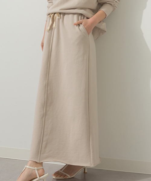 SETUP7(セットアップセブン)の「【SETUP7】裏毛ロングスカート SPD(スカート・レディース・グレー/アイボリー/ブラック・FREE)」の1枚目の写真