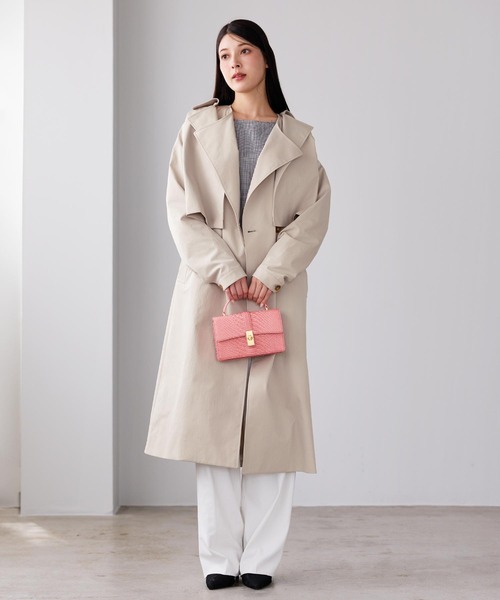 HALEINE（アレンヌ）の「[HALEINE]4WAY トレンチコート ロングベスト ショートジャケット 2点セット（トレンチコート・レディース・ベージュ・M）」の10枚目の写真