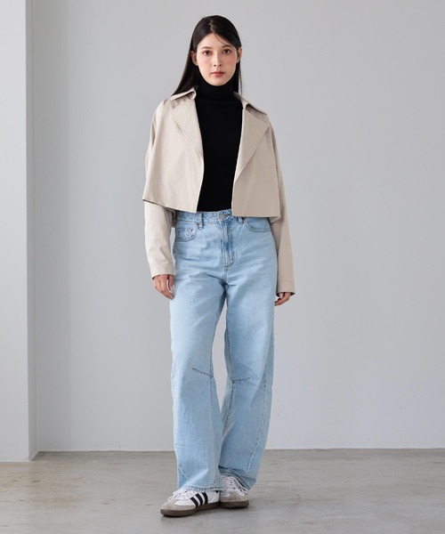 HALEINE（アレンヌ）の「[HALEINE]4WAY トレンチコート ロングベスト ショートジャケット 2点セット（トレンチコート・レディース・ベージュ・M）」の11枚目の写真