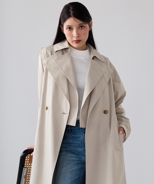 HALEINE（アレンヌ）の「[HALEINE]4WAY トレンチコート ロングベスト ショートジャケット 2点セット（トレンチコート・レディース・ベージュ・M）」の17枚目の写真