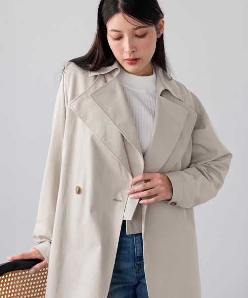 HALEINE（アレンヌ）の「[HALEINE]4WAY トレンチコート ロングベスト ショートジャケット 2点セット（トレンチコート・レディース・ベージュ・M）」の18枚目の写真