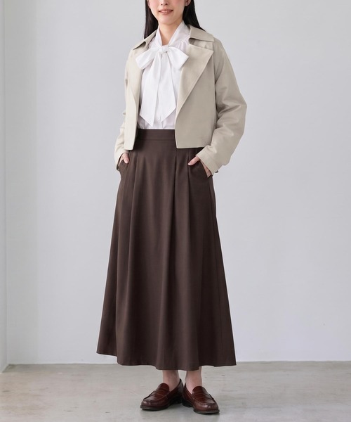 HALEINE（アレンヌ）の「[HALEINE]4WAY トレンチコート ロングベスト ショートジャケット 2点セット（トレンチコート・レディース・ベージュ・M）」の20枚目の写真
