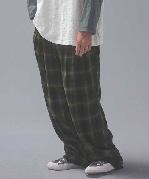 ADAM PATEK(アダムパテック)の「mp15539-brushed shade ombrecheck easytrouser イージーパンツ(AP2628007)(その他パンツ・メンズ・ブラウン/グリーン・1/2)」の10枚目の写真
