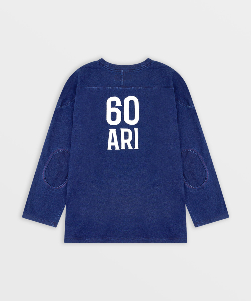 SAFARISPOT(サファリスポット)の「REJION MOTORS クラブ インディゴ デニム ロングスリーブ (インディゴ)(Tシャツ/カットソー・レディース・その他・1)」の2枚目の写真