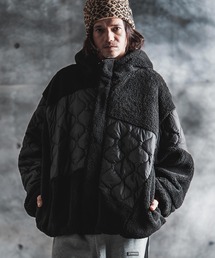 GLIMCLAP（グリムクラップ）の「mj11987-Mixed-Fabric Patchwork Padded Jacket パデッドジャケット(212-040-gla-cg)（その他アウター）」