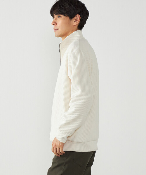 COMME CA ISM(コムサイズム)の「カットコール ハーフジップ(Tシャツ/カットソー・メンズ・ブラック/チャコール/ホワイト・L/M)」の16枚目の写真