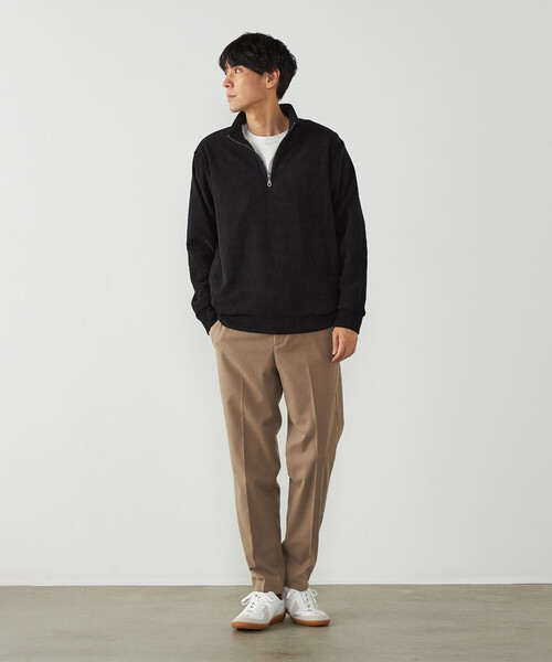 COMME CA ISM(コムサイズム)の「カットコール ハーフジップ(Tシャツ/カットソー・メンズ・ブラック/チャコール/ホワイト・L/M)」の18枚目の写真