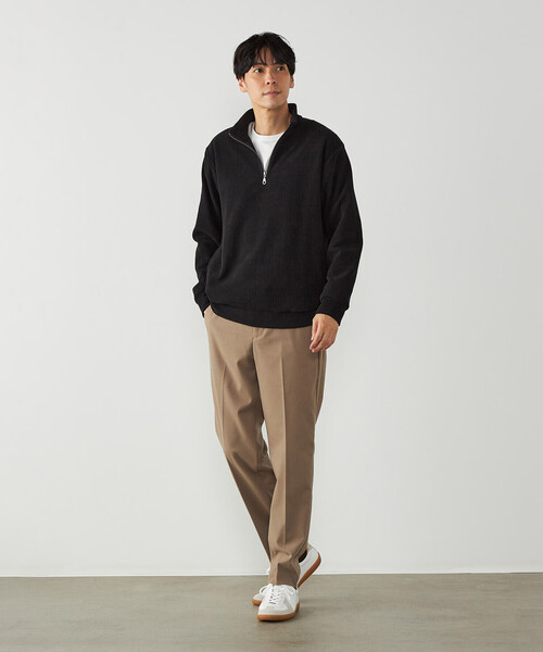 COMME CA ISM(コムサイズム)の「カットコール ハーフジップ(Tシャツ/カットソー・メンズ・ブラック/チャコール/ホワイト・L/M)」の19枚目の写真