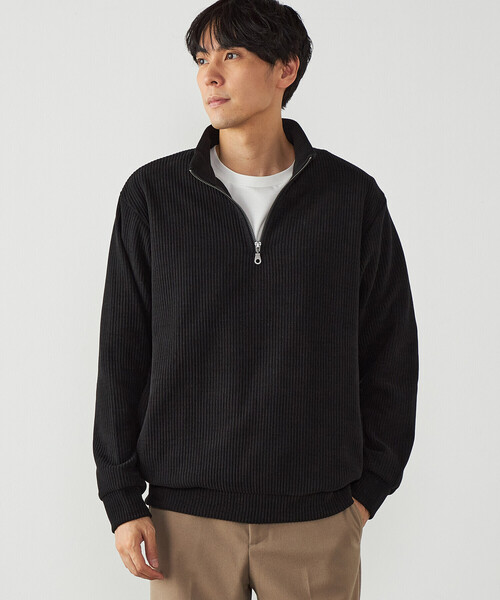 COMME CA ISM(コムサイズム)の「カットコール ハーフジップ(Tシャツ/カットソー・メンズ・ブラック/チャコール/ホワイト・L/M)」の20枚目の写真