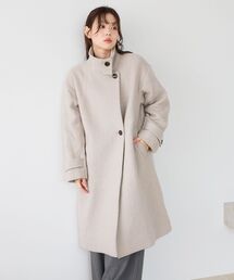 ウールスタンドロングコート