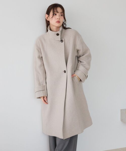 le.coeur blanc(ルクールブラン)の「ウールスタンドロングコート(その他アウター・レディース・ベージュ/モカ・36/38)」の19枚目の写真