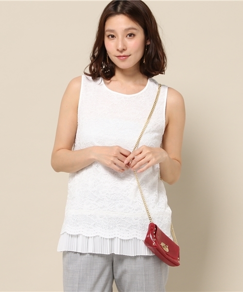 LOVELESS(ラブレス)の「【LOVELESS】WOMENS レースコンビタンクブラウス(シャツ/ブラウス・レディース・ホワイト/ブラック・34/36)」の12枚目の写真