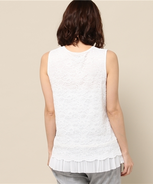 LOVELESS(ラブレス)の「【LOVELESS】WOMENS レースコンビタンクブラウス(シャツ/ブラウス・レディース・ホワイト/ブラック・34/36)」の5枚目の写真