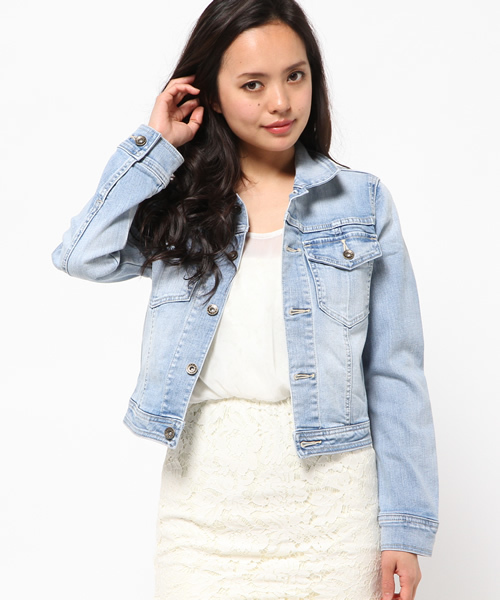 rienda（リエンダ）の「ショートDENIM JK（その他アウター・レディース・ブルー/ライトブルー・MEDIUM/SMALL）」の12枚目の写真