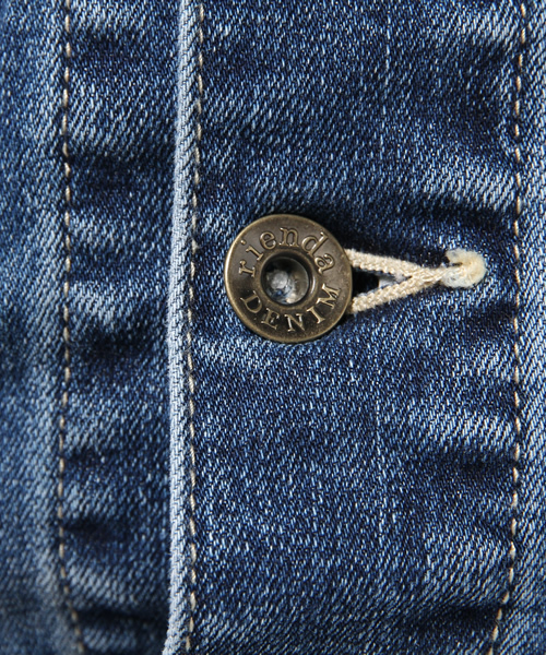 rienda（リエンダ）の「ショートDENIM JK（その他アウター・レディース・ブルー/ライトブルー・MEDIUM/SMALL）」の11枚目の写真