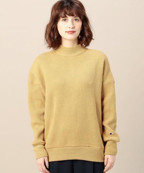 Champion（チャンピオン）の「＜Champion＞ワッフルプルオーバー（ニット/セーター・レディース・ホワイト/ベージュ/ネイビー・MEDIUM）」の5枚目の写真