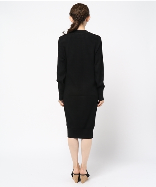 MOUSSY（マウジー）の「RIB SHOULDER BUTTON OP（ワンピース・レディース・トップグレー/オレンジ系その他/ブラック・FREE）」の6枚目の写真