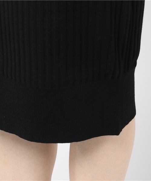 MOUSSY（マウジー）の「RIB SHOULDER BUTTON OP（ワンピース・レディース・トップグレー/オレンジ系その他/ブラック・FREE）」の9枚目の写真