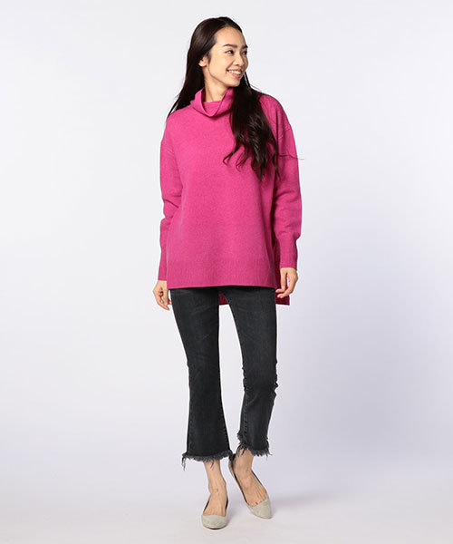 NOLLEY’S(ノーリーズ)の「【JJ2月号/and GIRL 1月号掲載】ラムウールボトルネックプルオーバーニット(ニット/セーター・レディース・フューシャピンク/ライトブルー/ブラックミックス/オートミール・38)」の15枚目の写真