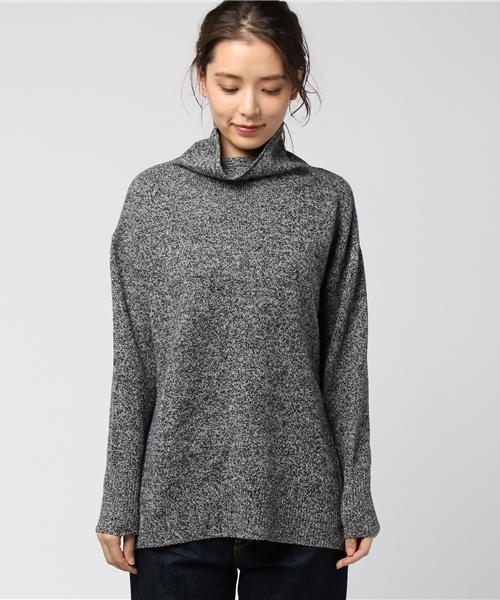 NOLLEY’S(ノーリーズ)の「【JJ2月号/and GIRL 1月号掲載】ラムウールボトルネックプルオーバーニット(ニット/セーター・レディース・フューシャピンク/ライトブルー/ブラックミックス/オートミール・38)」の11枚目の写真