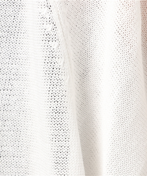 INTERPLANET(インタープラネット)の「裾シフォン切替ラウンドニット(ニット/セーター・レディース・ネイビー/オフホワイト/ピンク/ライトグレー・FREE)」の11枚目の写真