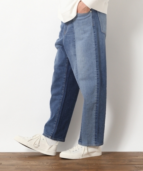 RAGEBLUE（レイジブルー）の「【コーンミルズ社製デニム使用】リメイクデニムパンツ/748636（デニムパンツ・メンズ・グレー系その他/ブルー・LARGE/MEDIUM）」の9枚目の写真