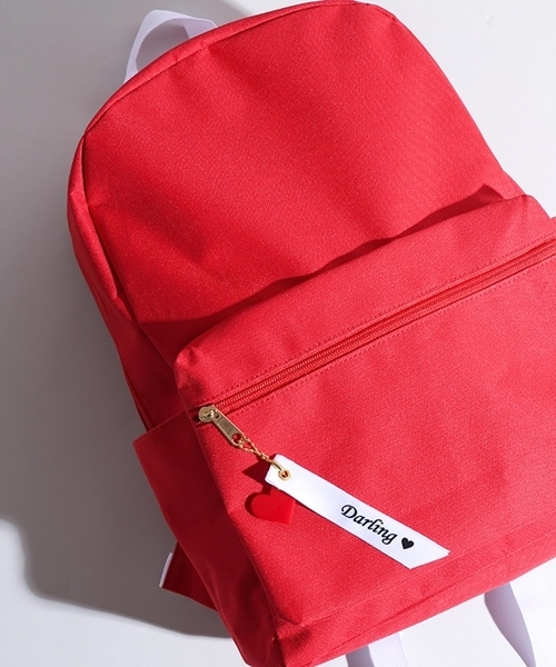 WEGO(ウィゴー)の「WEGO/チャーム付きデイパック(バックパック/リュック・レディース・ブラック/ピンク/レッド/その他4/パープル/その他1/その他2/その他3・FREE)」の5枚目の写真