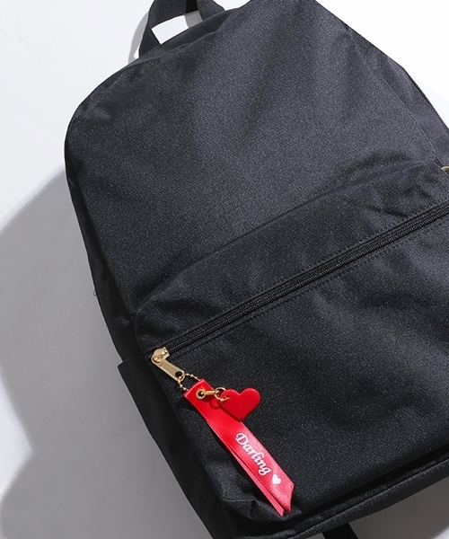 WEGO(ウィゴー)の「WEGO/チャーム付きデイパック(バックパック/リュック・レディース・ブラック/ピンク/レッド/その他4/パープル/その他1/その他2/その他3・FREE)」の3枚目の写真