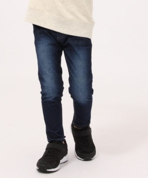 GLOBAL WORK（グローバルワーク）の「【キッズ】カットデニムスキニーパンツ17FW/764992（デニムパンツ・キッズ・ネイビー/ブルー・MEDIUM/XX-LARGE/SMALL/LARGE/X-LARGE）」の2枚目の写真