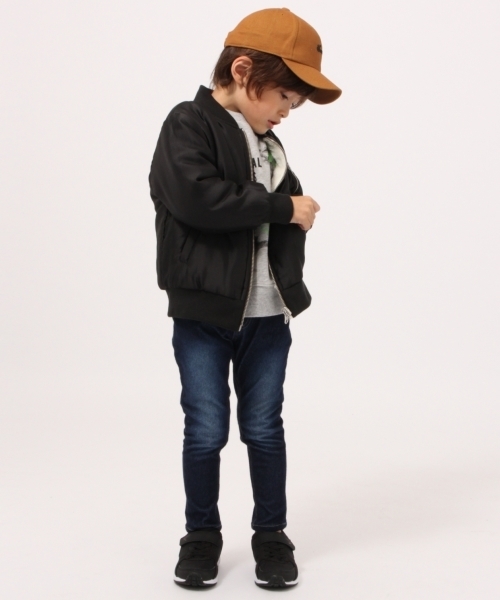 GLOBAL WORK（グローバルワーク）の「【キッズ】カットデニムスキニーパンツ17FW/764992（デニムパンツ・キッズ・ネイビー/ブルー・MEDIUM/XX-LARGE/SMALL/LARGE/X-LARGE）」の8枚目の写真