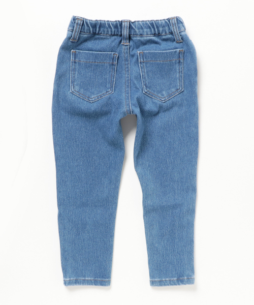 GLOBAL WORK（グローバルワーク）の「【キッズ】カットデニムスキニーパンツ17FW/764992（デニムパンツ・キッズ・ネイビー/ブルー・MEDIUM/XX-LARGE/SMALL/LARGE/X-LARGE）」の3枚目の写真