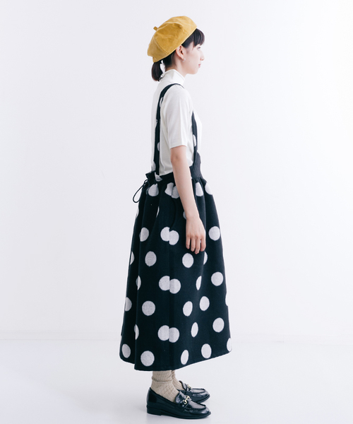 MERLOT（メルロー）の「シャギー大ドットジャンスカ1041（スカート・レディース・ブラック/ネイビー・FREE）」の7枚目の写真