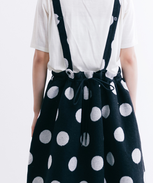 MERLOT（メルロー）の「シャギー大ドットジャンスカ1041（スカート・レディース・ブラック/ネイビー・FREE）」の4枚目の写真