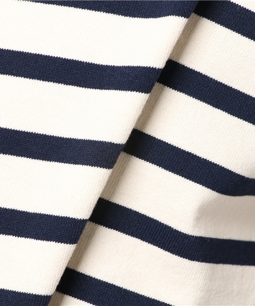 SHIPS Days（シップスデイズ）の「SHIPS Days: ボーダー ロングスリーブ カットソー（Tシャツ/カットソー・メンズ・ホワイト/ナチュラル/ネイビー・M～Ｌ/S～Ｍ）」の8枚目の写真