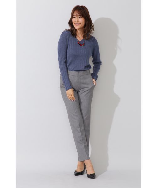 22 OCTOBRE（ヴァンドゥ－オクトーブル）の「ラメシンプルニット（ニット/セーター・レディース・グレー/ブラウン/ブルー・2）」の18枚目の写真