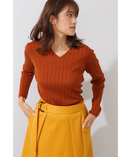 22 OCTOBRE（ヴァンドゥ－オクトーブル）の「ラメシンプルニット（ニット/セーター・レディース・グレー/ブラウン/ブルー・2）」の20枚目の写真