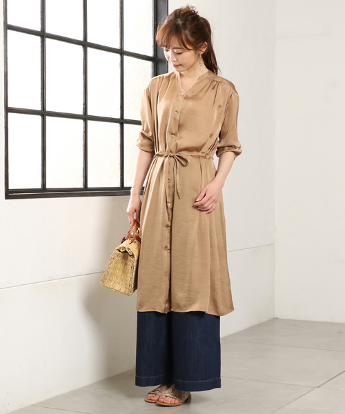 un dix cors（アンディコール）の「フロントタックワイドパンツ（デニムパンツ・レディース・ネイビー・38/36）」の7枚目の写真