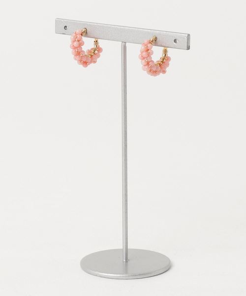 TONE SELECT GOODS（トーンセレクトグッズ）の「【marinaJEWELRY】Pink Coral pave earringSS（イヤリング・レディース・ピンク・FREE）」の4枚目の写真