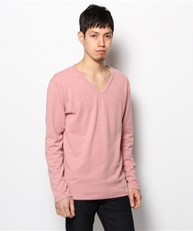 AZUL by moussy | タックフライス長袖VネックT(Tシャツ/カットソー)