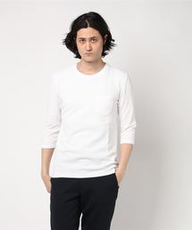 抗菌防臭加工ワッフルポケット7分袖Tシャツ カットソー ロンT