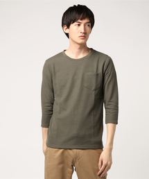 抗菌防臭加工ワッフルポケット7分袖Tシャツ カットソー ロンT