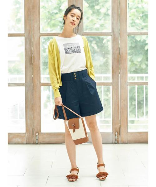 earth music&ecology(アースミュージックアンドエコロジー)の「Vネックニットカーディガン(カーディガン/ボレロ・レディース・ブラック/イエロー/ラベンダー/アイボリー・FREE)」の9枚目の写真