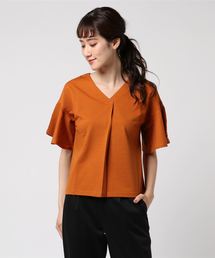 laboratory work | サッカーストライプ袖フレア プルオーバー(Tシャツ/カットソー)