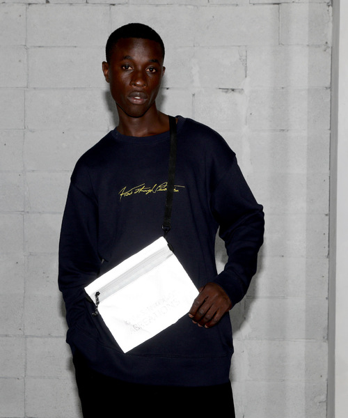 knock through abstraction（ノックスルーアブストラクション）の「【knock through abstraction/ノックスルーアブストラクション】reflection fabric sacoche（ショルダーバッグ・メンズ・ホワイト/ブラック・FREE）」の18枚目の写真