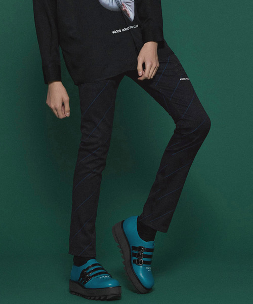 SHAREEF(シャリーフ)の「BIAS LINE SKINNY(その他パンツ・メンズ・ブラック/ネイビー/オレンジ・1/2/3)」の18枚目の写真