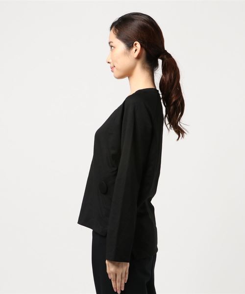 VIBGYOR Women(ヴィブジョー ウィメン)の「スムースポンチ BIGプルオーバー (LC)(Tシャツ/カットソー・レディース・ブラック/ブラウン/テラコッタ・FREE)」の4枚目の写真