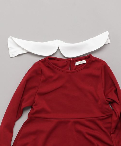 Catherine Cottage（キャサリンコテージ）の「白襟ワンピース（ワンピース・キッズ・ブラック/ネイビー/レッド/ライラック・110/120/130/140/150/160）」の10枚目の写真