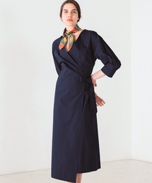 HELIOPOLE（エリオポール）の「タイプライターストレッチ カシュクールラッフワンピース（ワンピース）」