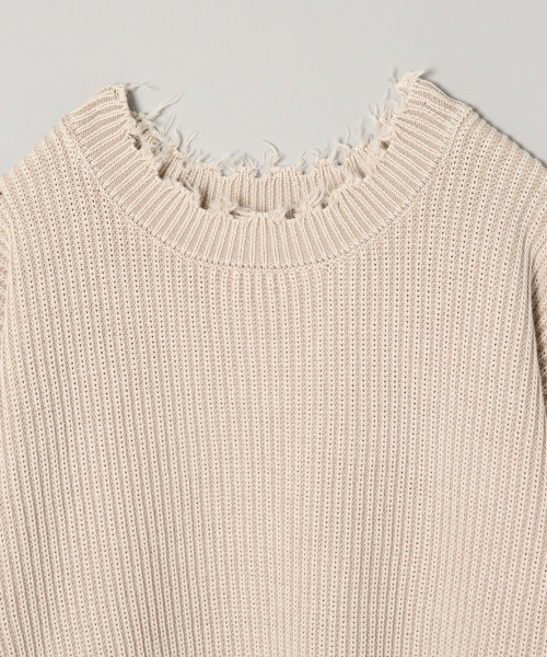 JEANASIS(ジーナシス)の「5Gクラッシュアゼニット/822716(ニット/セーター・レディース・チャコールグレー/イエロー/ライトベージュ/ライトパープル・FREE)」の6枚目の写真